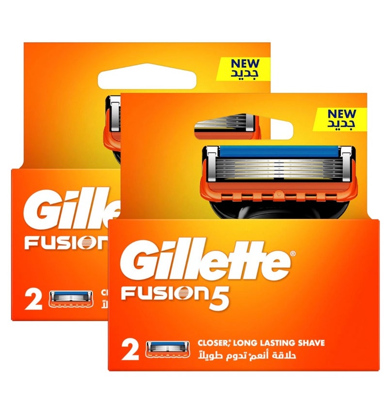 Gillette Fusion5 Razor Blade Refills, 2 Count, Pack of 2 - Image 1
